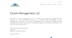 Desktop Screenshot of certainmanagement.com